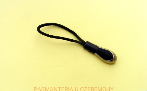 przywieszka do zamka błyskawicznego - czarna