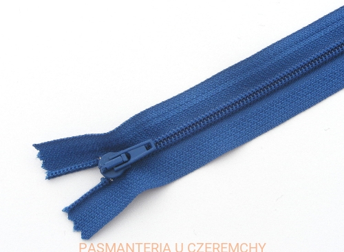 zamek nierozdzielczy ALPHA 20 cm chabrowy 