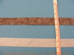 taśma flizelinowa 10 mm biała skośna 