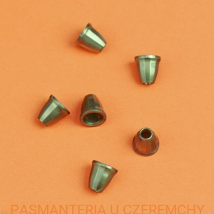 końcówki do sznurka plastikowe kolor starego złota /końcówka plastikowa imitacja metalu, mosiądz oksydowany/