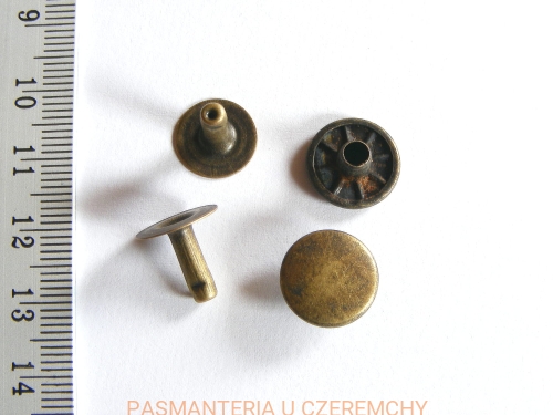 nity kaletnicze 13 mm /N7/ mosiądz oksydowany