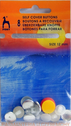  guziki do samodzielnego obciągania materiałem /oblekania/ PONY śr. 12 mm