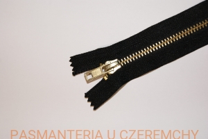 zamek 16 cm czarny metalowy VT10 mosiądz