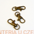 karabińczyk metalowy 10 mm mosiądz oksydowany