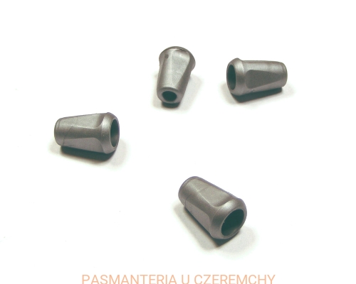 końcówki do sznurka - imitacja metalu - srebrne