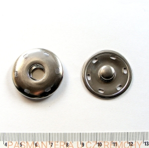 zatrzaski metalowe 35 mm - srebrne