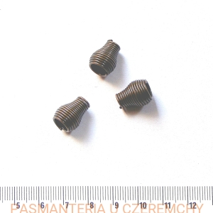 metalowa końcówka do sznurka - mosiądz oksydowany  /końcówki/