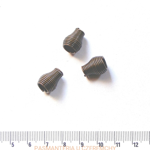 metalowa końcówka do sznurka - kolor mosiądz oksydowany