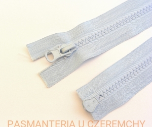 zamek 85 cm jasnoniebieski rozdzielczy dwusuwakowy kostka rozm.5