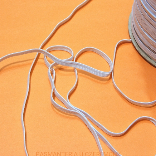  guma pleciona 5 mm biała