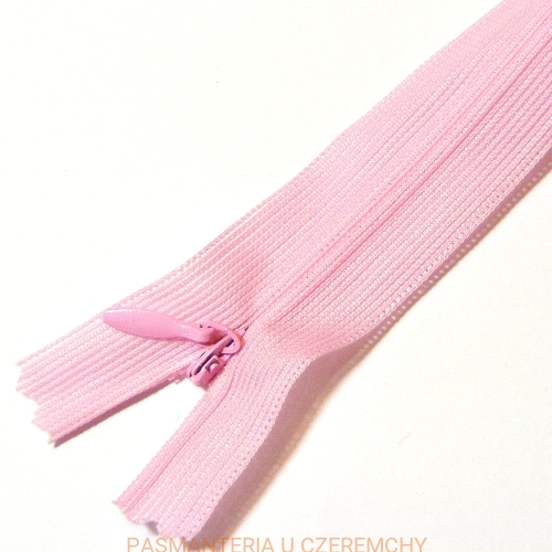 zamek nierozdzielczy kryty 40 cm różowy