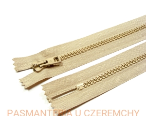 zamek 40 cm beżowy ALPHA nierozdzielczy kostka rozm.5 