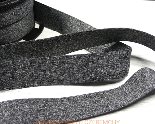 guma gładka miękka 32 mm szary melanż