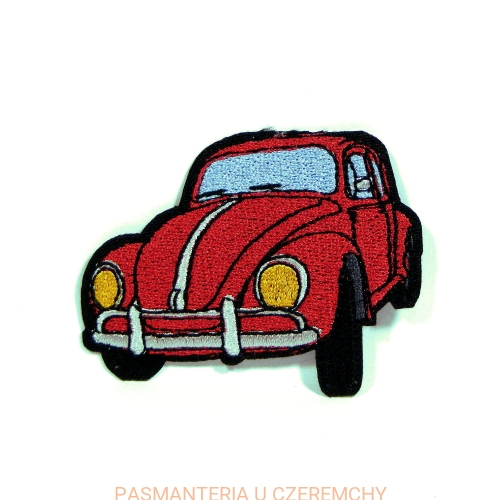 aplikacja do naprasowywania - VW "garbus" czerwony /termoaplikacja, naprasowanka/