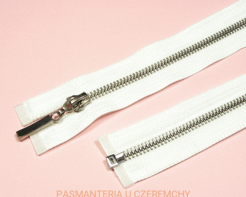 zamek 55 cm biały rozdzielczy metalowy VT10 nikiel