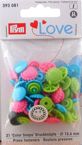 zatrzaski - napy plastikowe słoneczko PRYM 393 081
