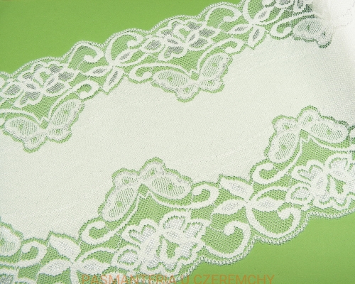koronka elastyczna 180 mm /18 cm/ biała