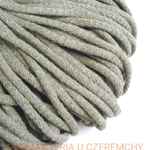 sznurek odzieżowy bawełniany 5 mm ciemnoszary /szary/