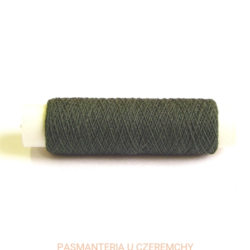 gumonici cienkie, 50 mb /nici gumowe/ bardzo ciemna zieleń /khaki/ 