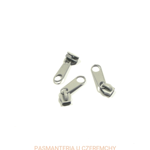suwak zamkowy 5 mm jasnoszary