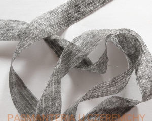 taśma flizelinowa 20 mm szara krojona po prostej /prosta/ 