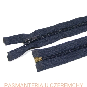 zamek 70 cm granatowy rozdzielczy plastikowy spirala rozm. 5