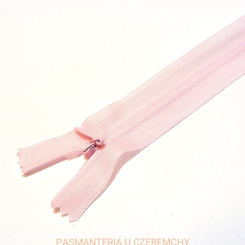  zamek nierozdzielczy kryty 50 cm pudrowy róż /jasnoróżowy, różowy/