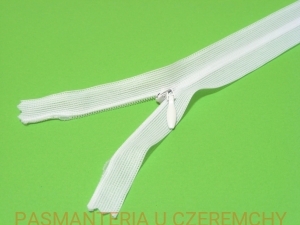 zamek 30 cm biały kryty 