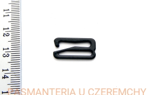 zaczep do ramiączka 15 mm czarny metalowy /do muszki/