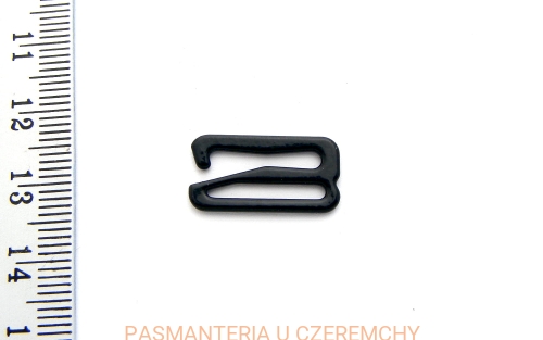  zaczep do ramiączka /do muszki/ 15 mm metalowy czarny