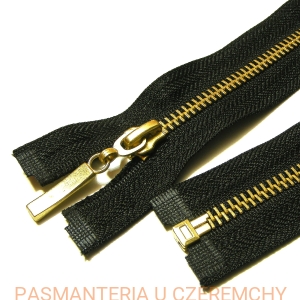 zamek 85 cm czarny rozdzielczy metalowy VT10 mosiądz