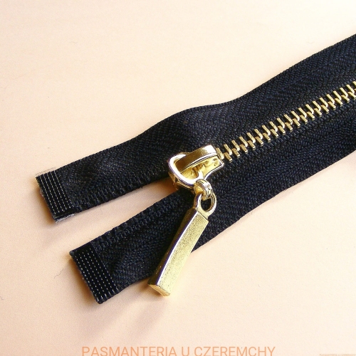 zamek 20 cm czarny nierozdzielczy metalowy VT10 mosiądz