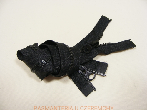 zamek 110 cm czarny rozdzielczy dwusuwakowy kostka 5