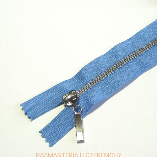 zamek 16 cm metalowy VT10 /nikiel/ nierozdzielczy 16 cm niebieski