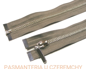 zamek 90 cm szarobeżowy rozdzielczy metalowy VT10 nikiel /szary, beżowy/