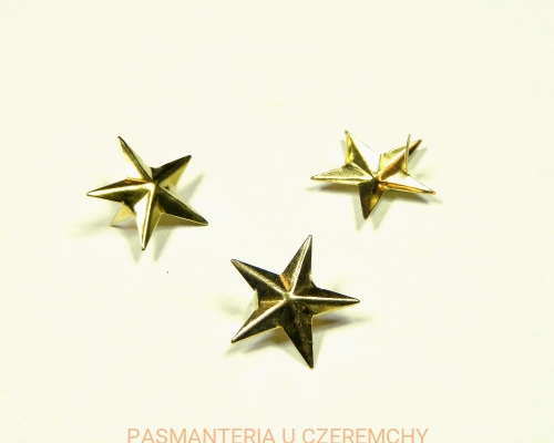 ćwieki 17 mm gwiazdki kolor złoty