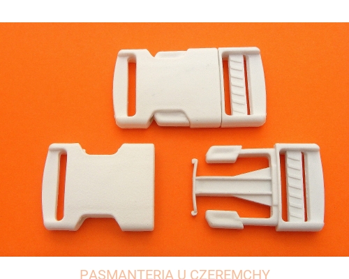 klamra plastikowa biała 30 mm