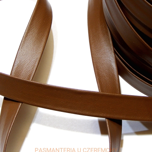 lamówka z eko-skóry /skaj/ 15 mm brązowa