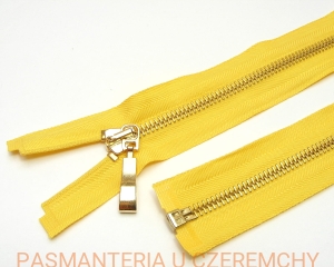 zamek 65 cm żółty rozdzielczy metalowy VT10 mosiądz 