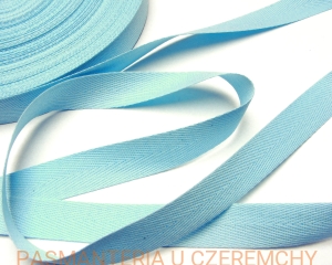 taśma tkana 16 mm jasnoniebieska /jodełka niebieska/  