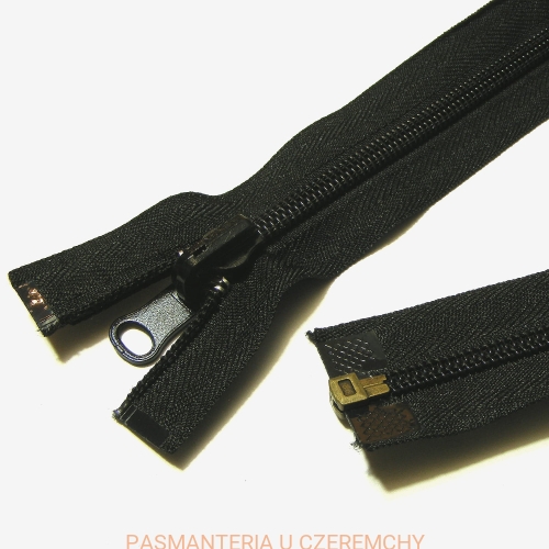 zamek 70 cm dwustronny rozdzielczy spirala 5 czarny