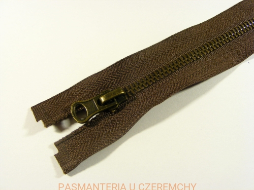 zamek rozdzielczy metalowy /mosiądz oksydowany/ 65 cm brązowy