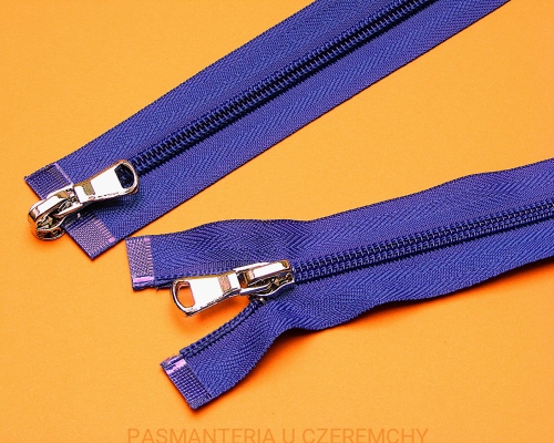 zamek 70 cm chabrowy rozdzielczy dwusuwakowy spirala 5