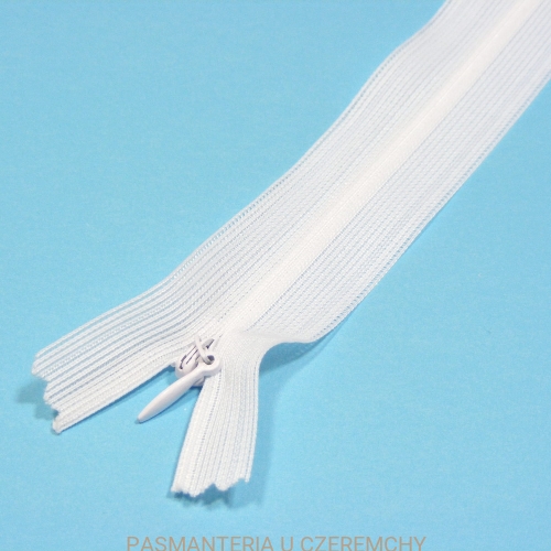 zamek 40 cm biały kryty