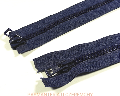 zamek 180 cm granatowy ALPHA rozdzielczy dwusuwakowy typu kostka rozm.5