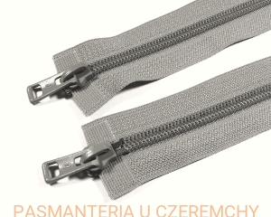 zamek 30 cm szary ALPHA rozdzielczy dwusuwakowy spirala rozm.5 