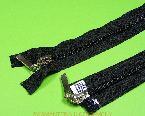 zamek 80 cm czarny rozdzielczy dwusuwakowy spirala 5