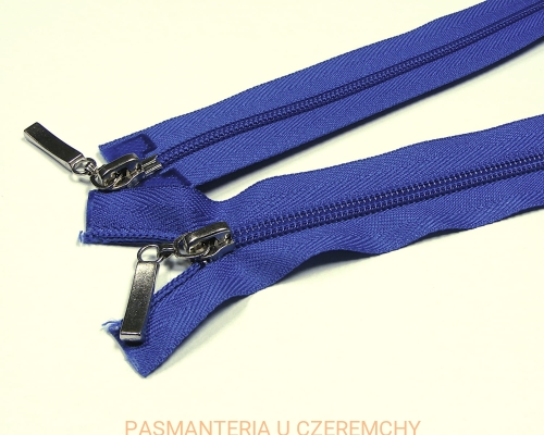 zamek 80 cm chabrowy rozdzielczy dwusuwakowy spirala 5