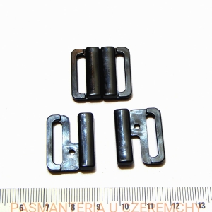 zapięcie bieliźniarskie 20 mm plastikowe czarne /do biustonosza, do stroju kąpielowego/