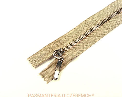 zamek 14 cm beżowy metalowy nierozdzielczy VT10 nikiel